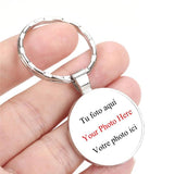 Personalized Photo Glass Key Chain Baby Accessories Jewelry Gift