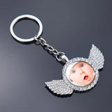 Personalized Photo Glass Key Chain Baby Accessories Jewelry Gift