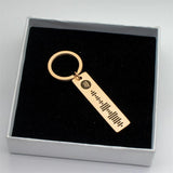 Engraved Voice Keychain Circle Key Chain Couple Jewelry
