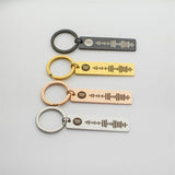 Engraved Voice Keychain Circle Key Chain Couple Jewelry
