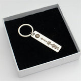 Engraved Voice Keychain Circle Key Chain Couple Jewelry