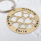 Custom Family Names Keychain Engraved Children's Name Key Chain