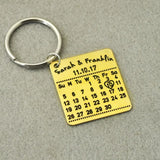 Personalized Calendar Key Chain Keychain Calendar Save The Date Key Ring