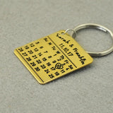 Personalized Calendar Key Chain Keychain Calendar Save The Date Key Ring