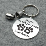 Dog Urn Keychain Ashes Key Chain Dog Ashes Jewelry Pet Loss Key Ring