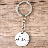 Personalized Name Keychain, Stainless Steel Keyring, Wedding Guest Gift