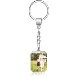 Personalized Photo Keychain Metal Rings Holder Gift