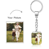 Personalized Photo Keychain Metal Rings Holder Gift