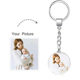 Personalized Photo Keychain Metal Rings Holder Gift