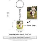 Personalized Photo Keychain Metal Rings Holder Gift