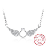 925 Silver Angel Wings Pendant Necklace