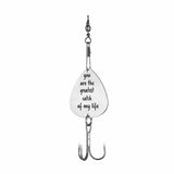 Fishhook Name Couple Keychain Engraved Letter Key Chain Personalized Key Ring