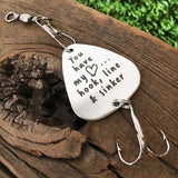 Fishhook Name Couple Keychain Engraved Letter Key Chain Personalized Key Ring