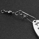 Fishhook Name Couple Keychain Engraved Letter Key Chain Personalized Key Ring