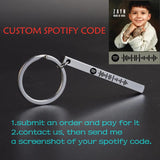 Engraved Text Keyring Scannable Song Code Keychain