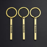 Engraved Text Keyring Scannable Song Code Keychain