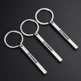 Engraved Text Keyring Scannable Song Code Keychain