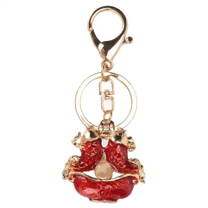 Chinese Style Carp Key Ring Stylish for Handbag
