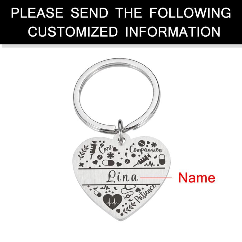 Personalized Nurse Keychain National Nurses Key Chains