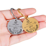 Personalized Couple Name & Date Keychain Wedding Guest Gift