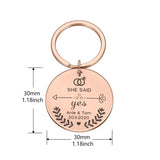 Personalized Couple Name & Date Keychain Wedding Guest Gift
