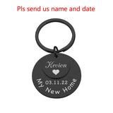 Personalized My Home Keychain with Names for Housewarming Gift
