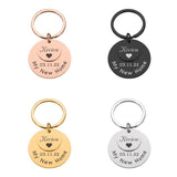 Personalized My Home Keychain with Names for Housewarming Gift