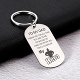 Father's Gift Keychain To My Dad My Hero Birthday Christmas For Father Dear Dadd