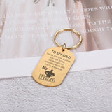 Father's Gift Keychain To My Dad My Hero Birthday Christmas For Father Dear Dadd