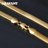 925 Silver 18K Snake Chain Necklace 6MM