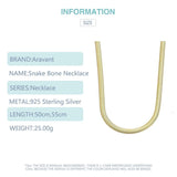 925 Silver 18K Snake Chain Necklace 6MM