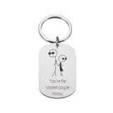 Creativity Couple Keychain Coolest Couple Keyring Women Girl Couple Key Chain