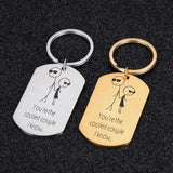 Creativity Couple Keychain Coolest Couple Keyring Women Girl Couple Key Chain