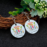 Personalized Family Name Keychain - Engraved Acrylic Keyrin