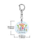 Personalized Family Name Keychain - Engraved Acrylic Keyrin