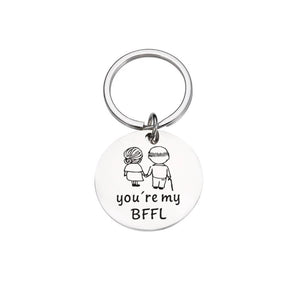 BFFL Keychain for Women Girl Couple Key Chain Girlfrined Boyfriend