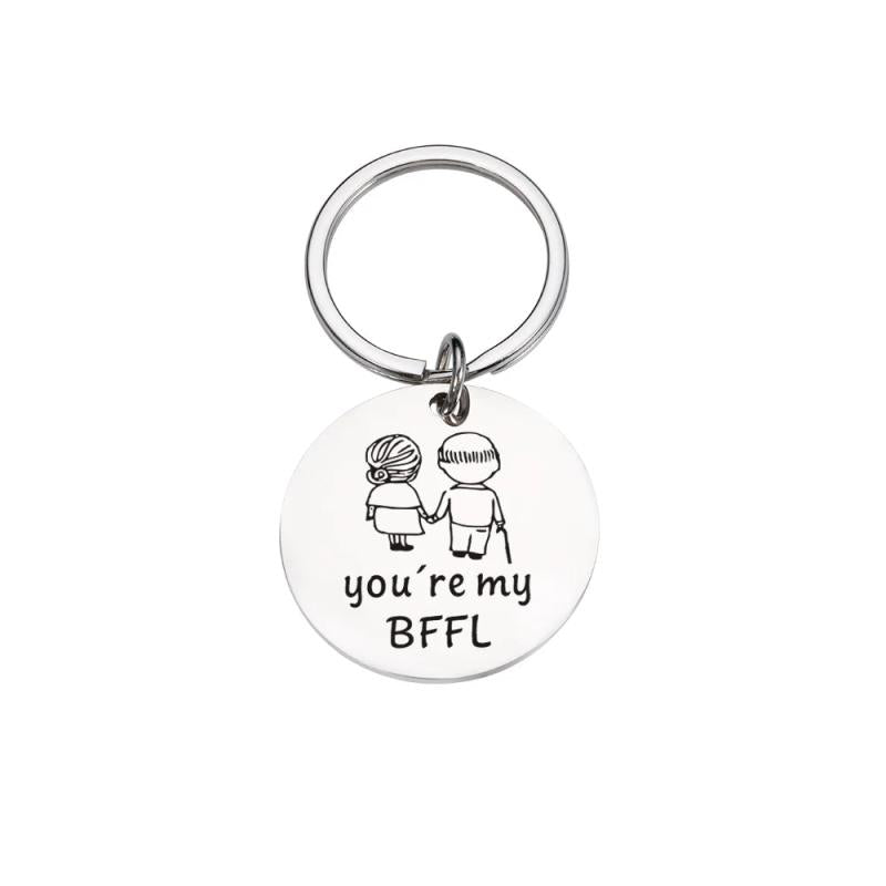 BFFL Keychain for Women Girl Couple Key Chain Girlfrined Boyfriend
