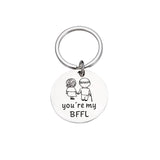 BFFL Keychain for Women Girl Couple Key Chain Girlfrined Boyfriend