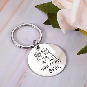 BFFL Keychain for Women Girl Couple Key Chain Girlfrined Boyfriend