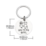 BFFL Keychain for Women Girl Couple Key Chain Girlfrined Boyfriend