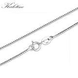 925 Silver Necklace 1mm 16 inches Box Chain Gift for Mother