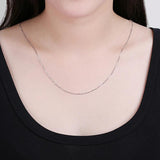 925 Silver Necklace 1mm 16 inches Box Chain Gift for Mother
