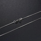 925 Silver Necklace 1mm 16 inches Box Chain Gift for Mother
