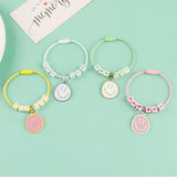 Smiling Face Personalised Name Keyring Letter Keychain Bagpack Tag Gift