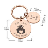 Anniversary Date Keychain - Surprise Gift for Boyfriend Girlfriend
