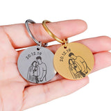 Anniversary Date Keychain - Surprise Gift for Boyfriend Girlfriend
