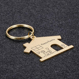 Family Name Engraved Keychain Custom Keyring Gift House Key Holder