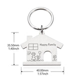 Family Name Engraved Keychain Custom Keyring Gift House Key Holder