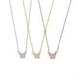 Butterfly Necklace Silver Jewelry Girls