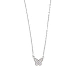 Butterfly Necklace Silver Jewelry Girls